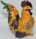 Multi-colored Rooster Trinket Box with Crystal Accents