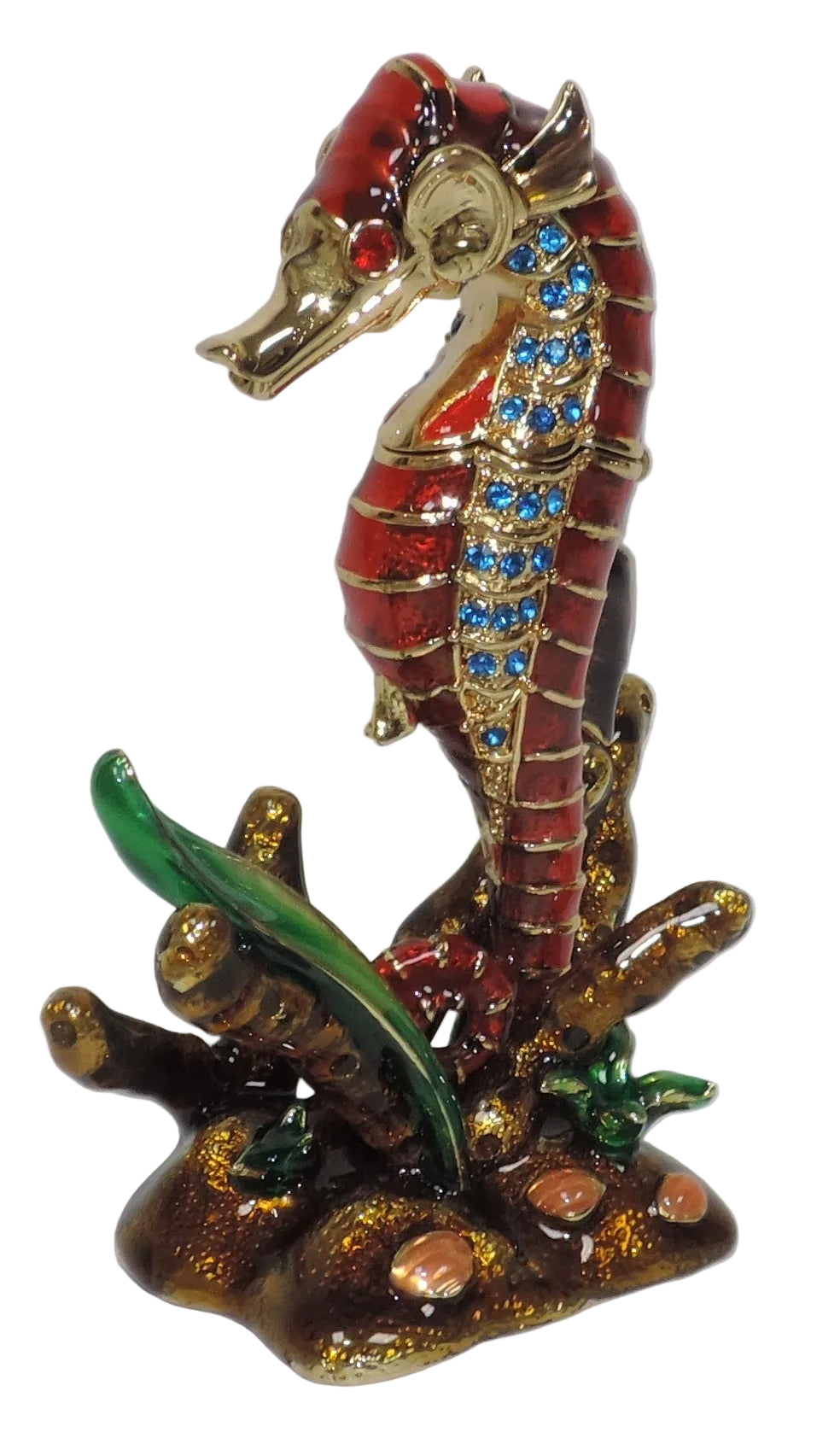 Seahorse Trinket Box with Crystal Accents