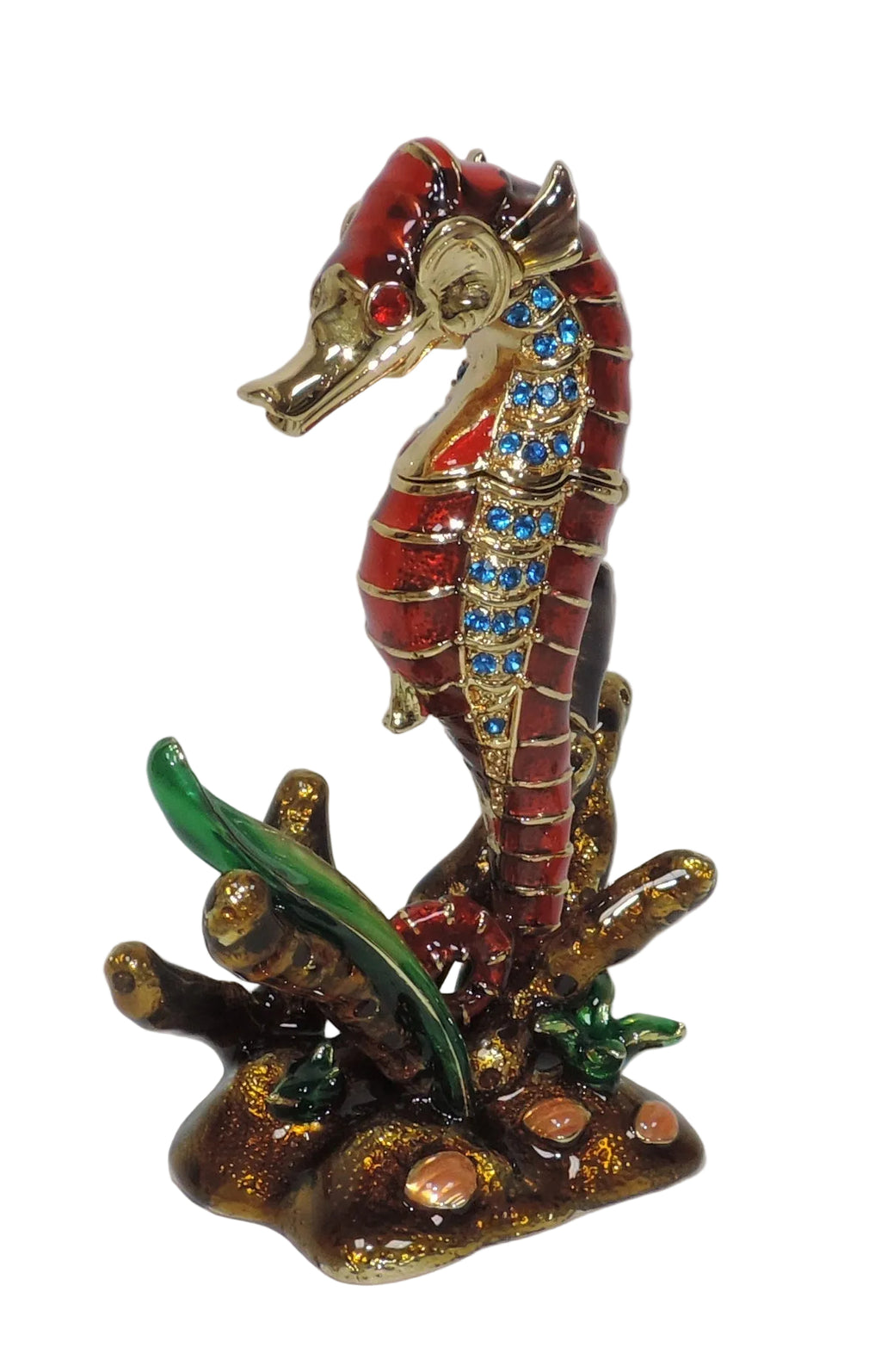 Seahorse Trinket Box with Crystal Accents