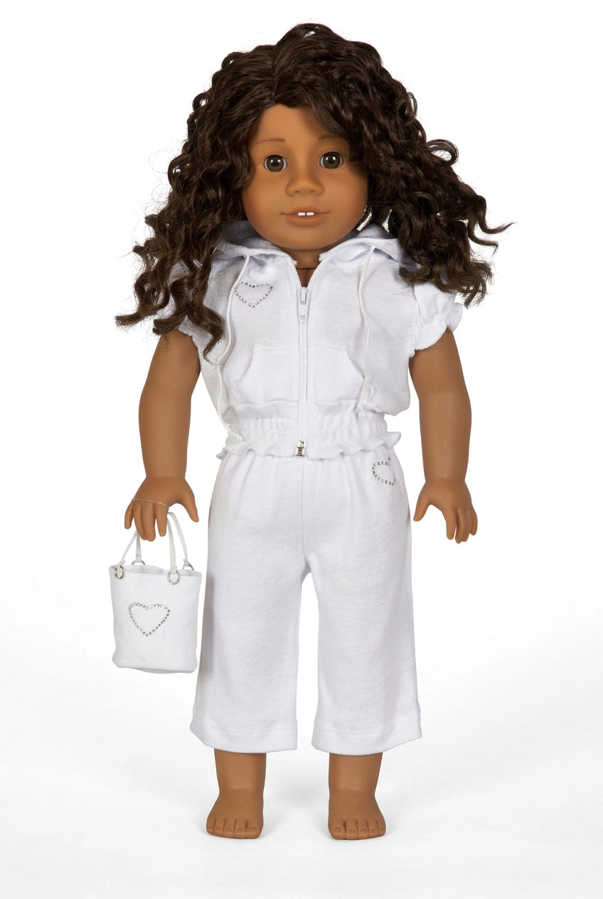 Rhinestone Hearts Pants Set | Fits Most 18" Girl Dolls | 18 Inch Doll Clothes